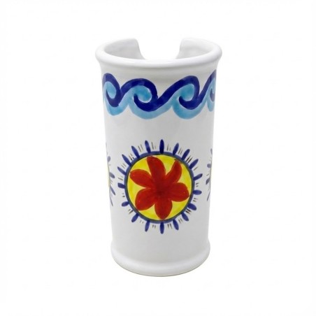 Portabicchieri artigianale Tramontana ceramiche de simone Portabicchieri artigianale Tramontana ceramiche de simone